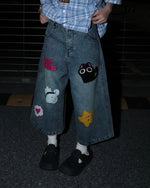 趣味刺綉牛仔褲