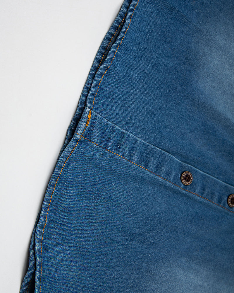 花卉貼布短袖襯衫