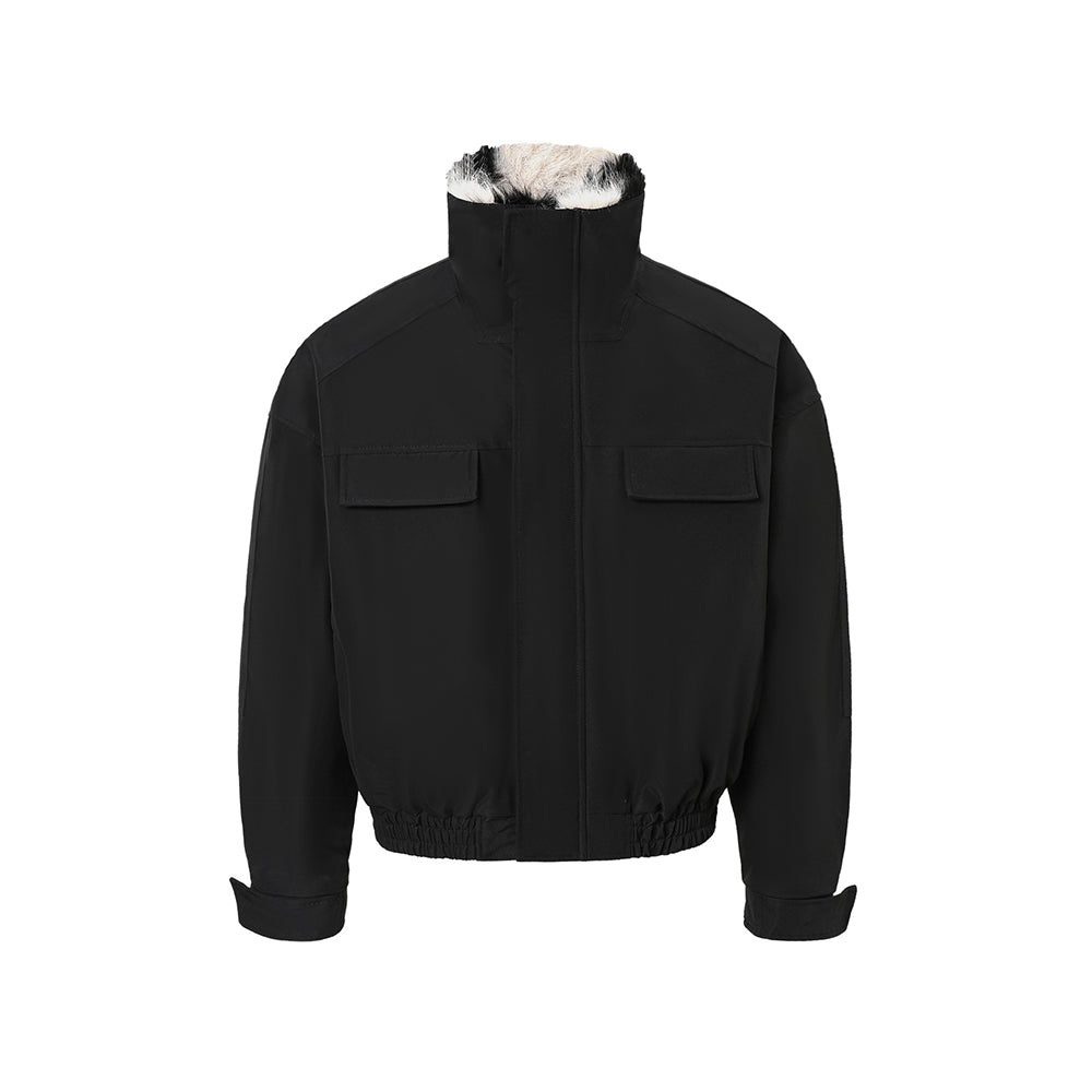 Zebra-print cotton coat