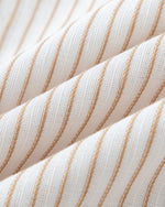 Simple vertical striped short-sleeved shirt