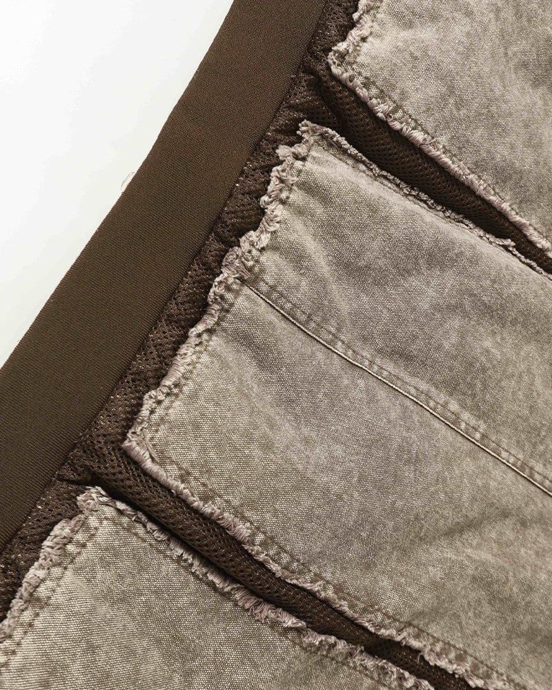 Unique color-blocked patchwork jacket