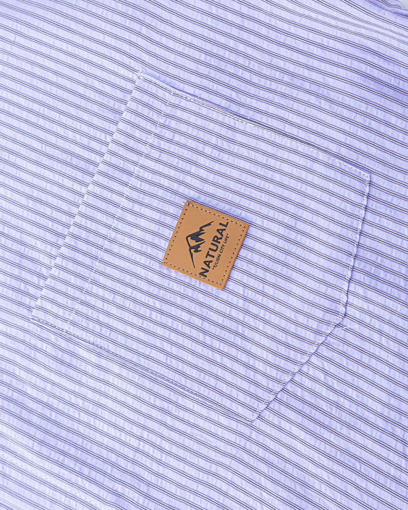 striped short-sleeved shirt