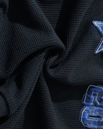 格子拼接翻領衛衣