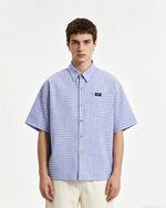 Casual plaid short-sleeved shirt