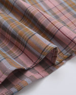 Heart Embroidered Plaid Short Sleeve Shirt