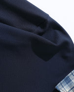 Long-sleeved polo shirt with detachable tie