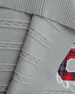 刺綉假兩件毛衣