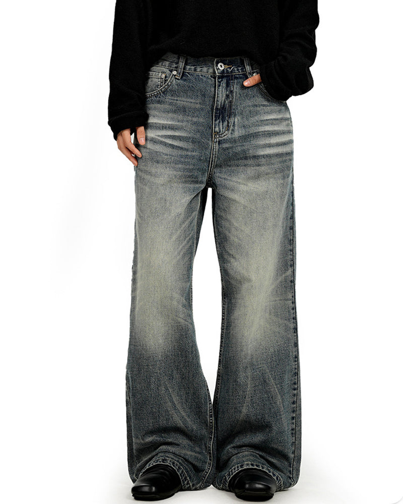 Distressed casual trousers
