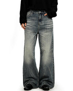 Distressed casual trousers