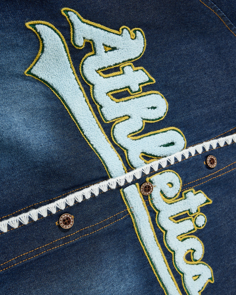 復古牛仔短袖襯衫