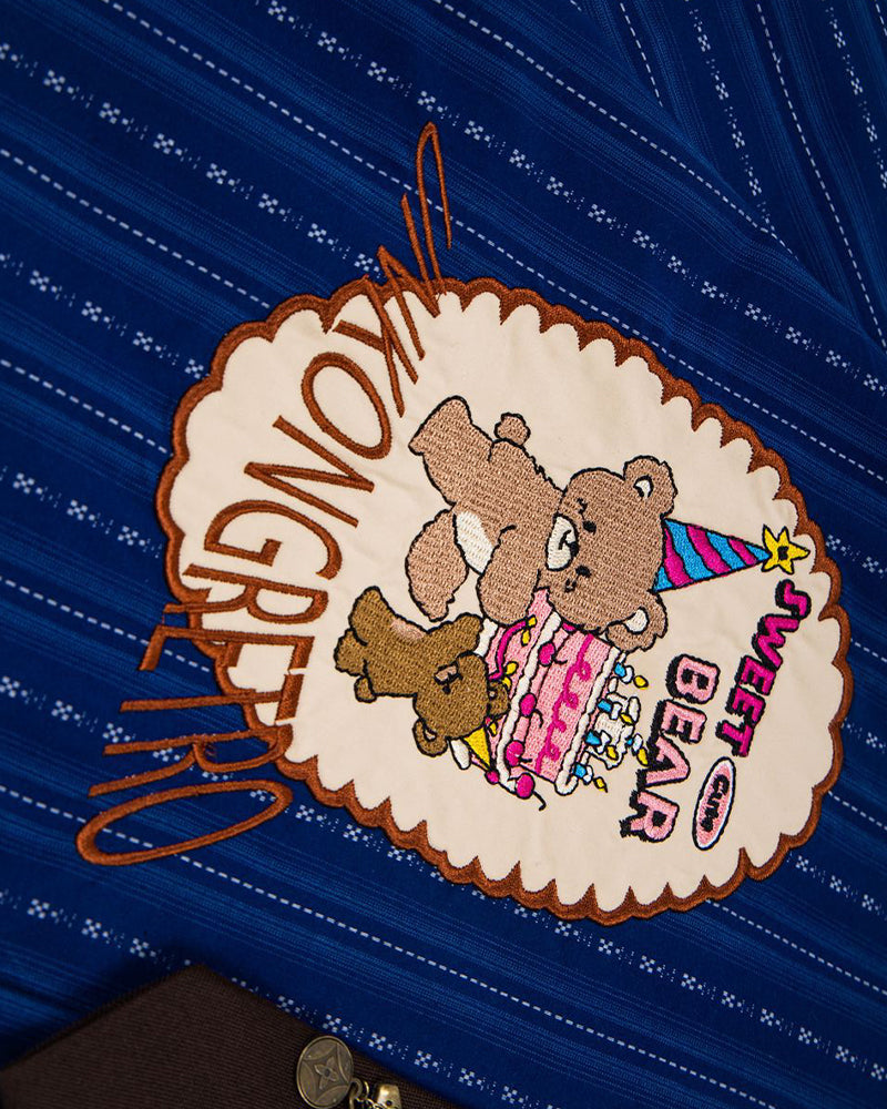 卡通刺綉短袖襯衫