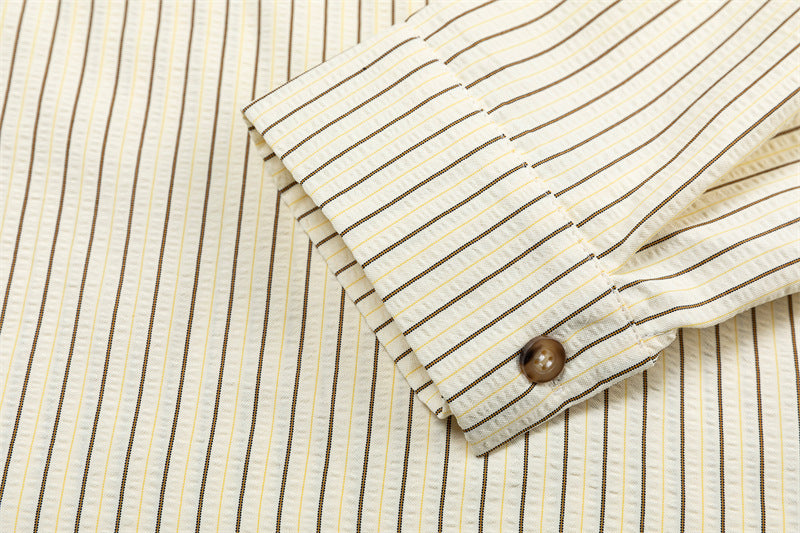 Retro striped tie shirt