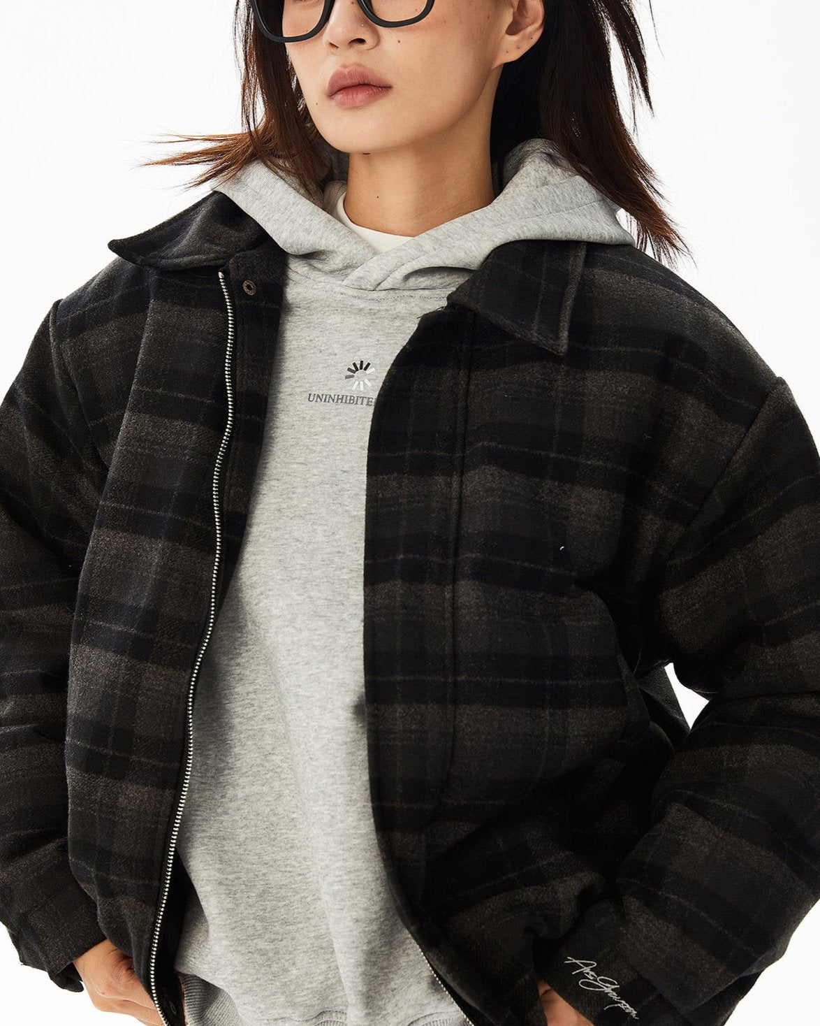 retro plaid cotton jacket