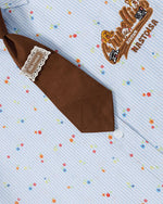 卡通刺綉短袖襯衫