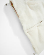 레트로 스타일 자수 레터링 두꺼운 조끼 (양면)