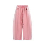 拼接撞色寬鬆牛仔褲