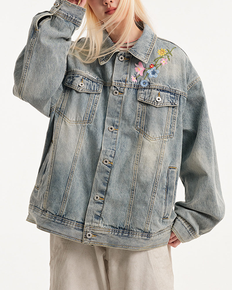 Washed denim jacket