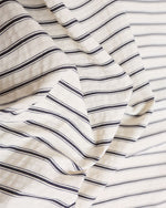 Lettering striped short-sleeved shirt