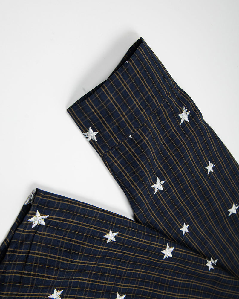 Star-patterned long-sleeved shirt