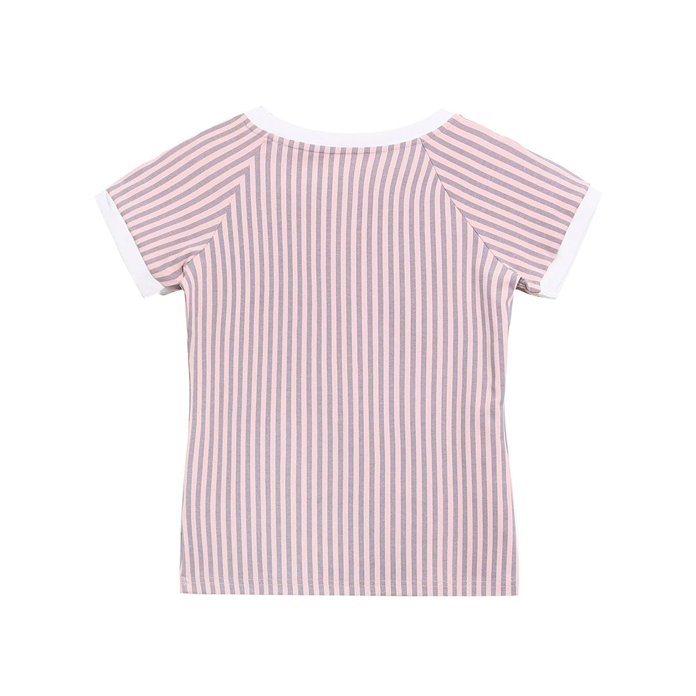 條紋修身短袖