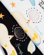 바다 자수 반팔