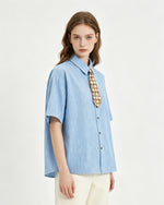 Casual striped short-sleeved shirt