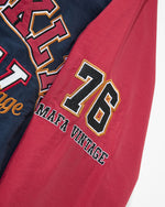 Color-blocked letter sweatshirt