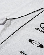 Lettering print half-zip short sleeves