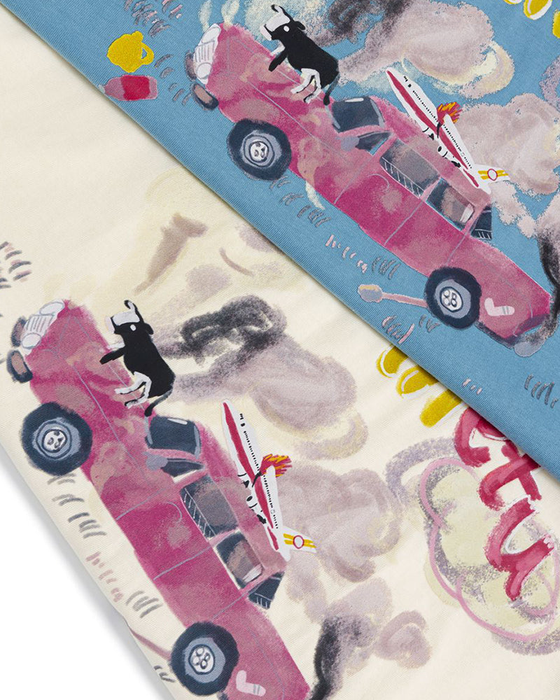 콘트라스트 컬러 라글런 반팔