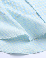 Solid color plaid short sleeve shirt