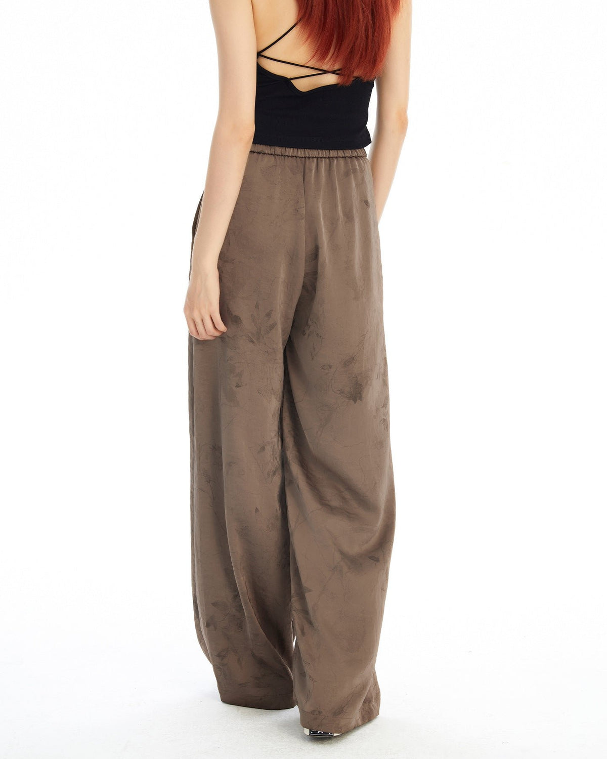 Retro high waist casual trousers