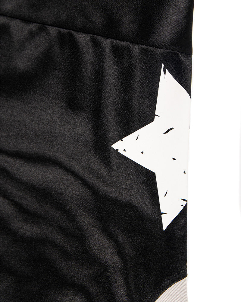 Contrast color stitching sports short sleeves