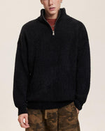 簡約半拉鏈針織衛衣