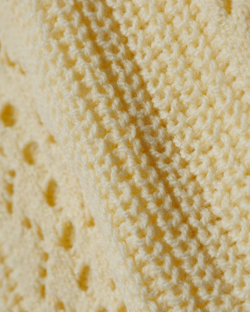 Lace stitching simple sweater cardigan