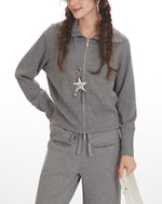 翻領拉鏈衛衣（女款）