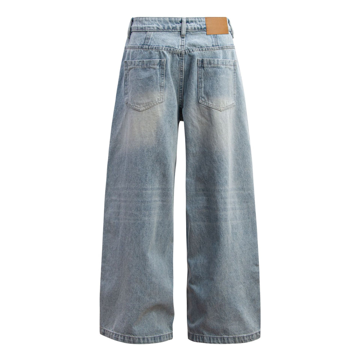 Heavy duty simple washed jeans