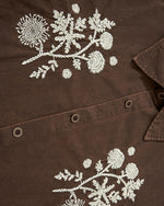 Floral Embroidered Long-Sleeved Shirt