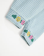 Colorful letter denim jacket