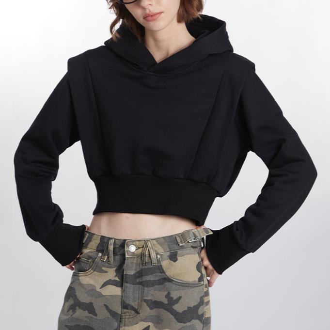 Hoodie short sweatshirt jacket (women)