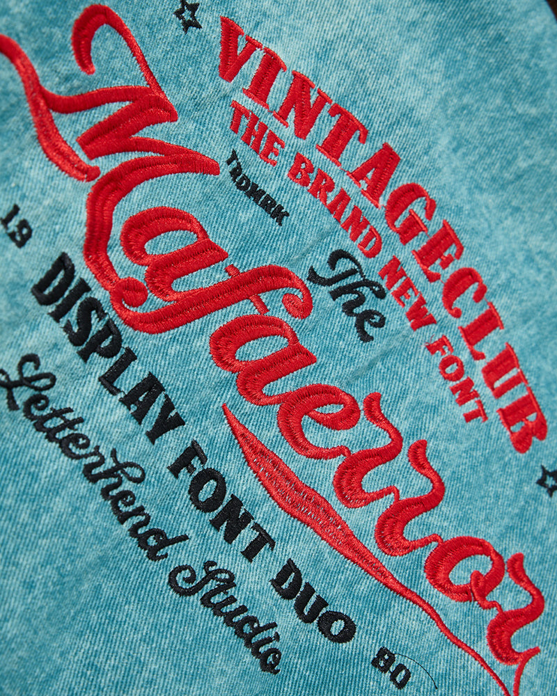 Retro patchwork letter jacket