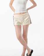 Retro Striped High Waist Shorts