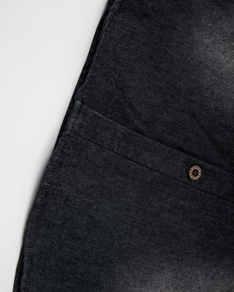 格紋做舊短袖襯衫