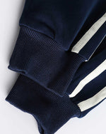 Color-blocked collared sweatshirt