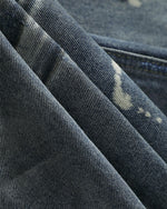 Vintage distressed straight jeans