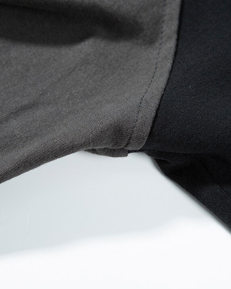 Contrast color stitching sweatshirt