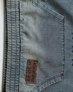 水洗牛仔連帽衛衣