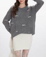 復古圓領套頭針織衫