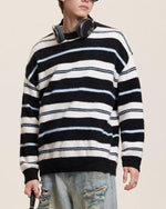 簡約條紋情侶毛衣