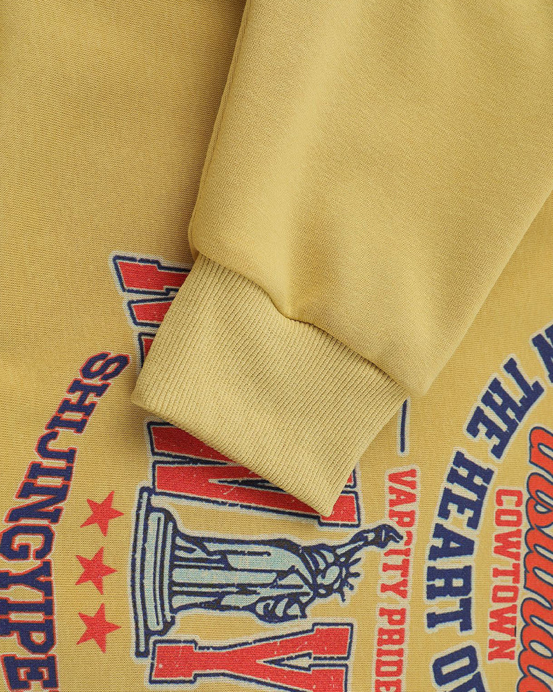 Retro letter print sweatshirt
