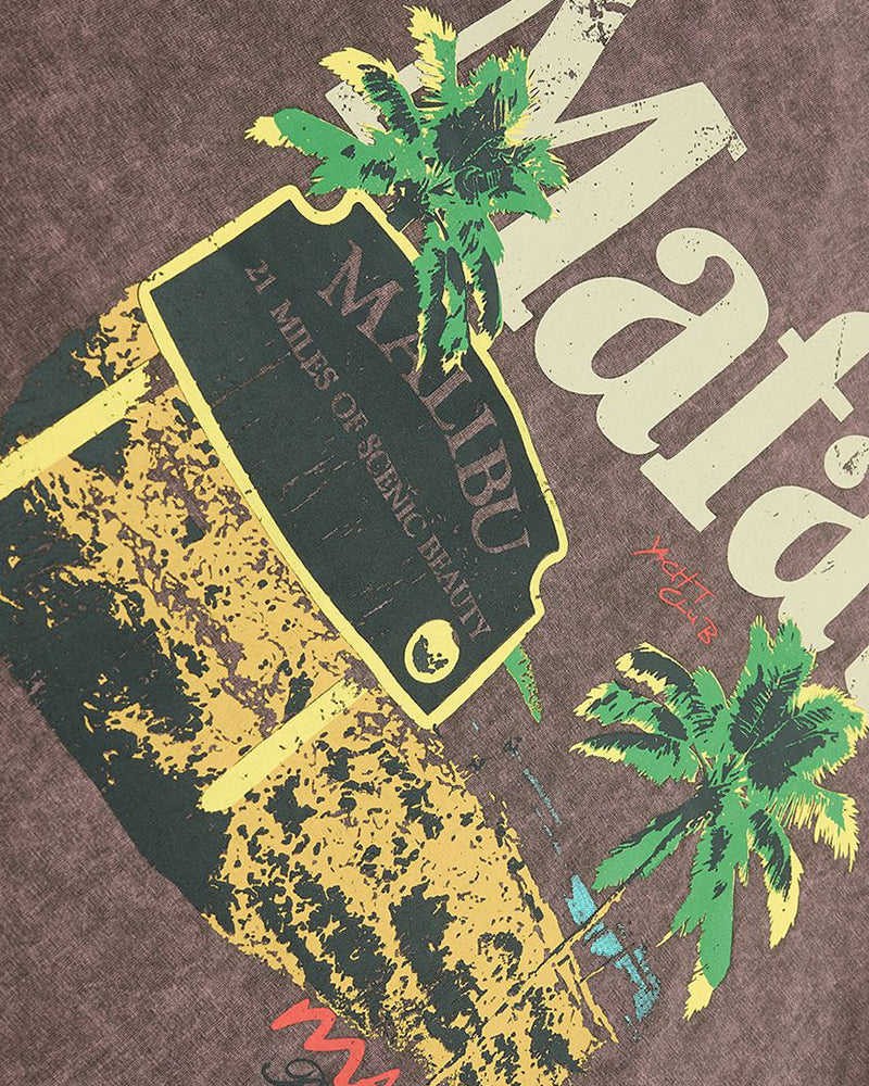 Color-blocked raglan short-sleeved shirt